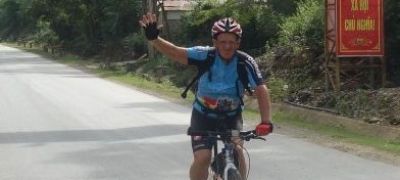Binon Andra Cycling on the  tour with redspokes